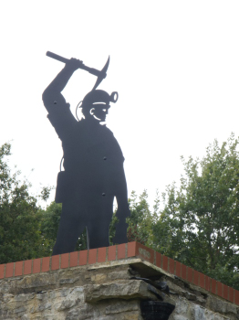 Silhouette of a miner