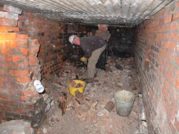 Working in the under croft of the Horizontal Engine House